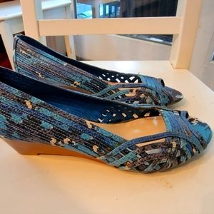 Dana Buchman Blue Wedge Shoes